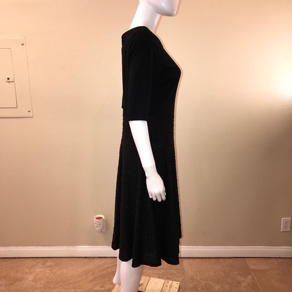 Sangria Black Dress Fit & Flare Sparkles - Picture 7 of 14